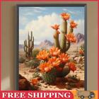 5D DIY Full Round Drill Diamond Painting Desert Cactus Flowers Home Decor(V4972)