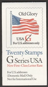 US 2885a BK223 Old Glory Red G First Class rate 32c booklet 20 KCS MNH 1994 - Picture 1 of 2