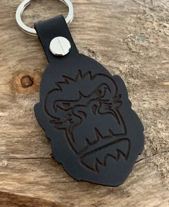 GORILA APE Primate Zoo Selva Cuero Llavero Llavero Regalo Negro - Imagen 1 de 2