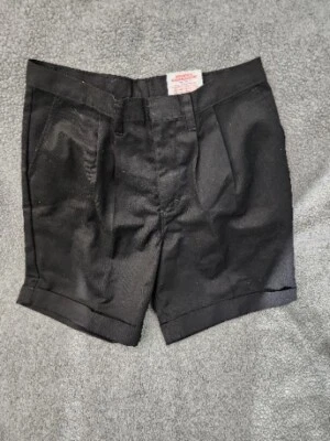 Vintage 1998 Girls Dickies Navy Pleated Uniform Shorts Sz 16 RG Black - Image 1 of 4