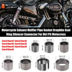 1X Motorrad Auspuffdichtung Dichtungsring Schalldämpferverbinder 45mm ID 50mm OD - Bild 1 von 21