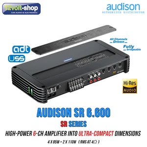 Audison SR 6.600 - 6-ch ultra-compact 1100W amplifier (D class) with crossover - Picture 1 of 4