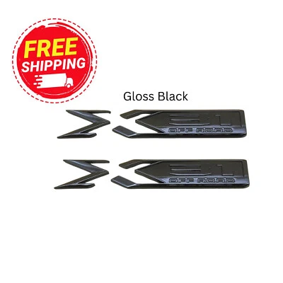 2 件装 2019 - 2025 GMC Sierra X31 X 31 OFF 公路床徽章原始设备制造商通用光泽黑色徽章 — 第 1/2 张图片