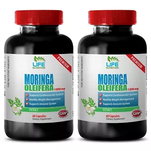 anti inflammatory - MORINGA OLEIFERA 1200mg - reduce inflammation 2 Bottles - Picture 1 of 9