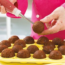DECORA 9260255 - Stampo per Cake Pops, 18 cavità, Silicone, Giallo