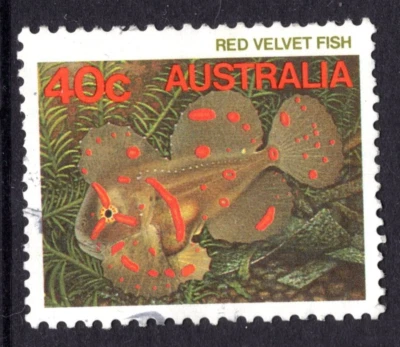 1985 Australia 40c Marine Life RED VELVET FISH Used Lot x 50 - Image 1 of 2