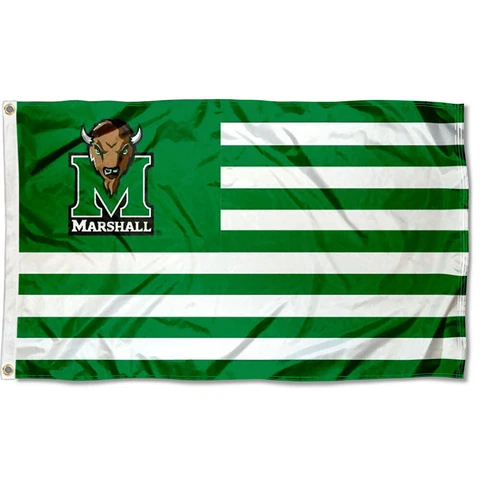 Marshall University Thundering Herd Stars and Stripes Nation USA Flag Cover