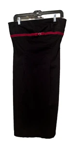 VTG Ruth Strapless Black Dress Elegant Semi Formal Ribbon Detail Size W-10 - Picture 1 of 6