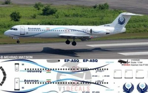 V1 Decals Fokker F-100 Aseman Iran Airlines for 1/144 Revell Model Airplane Kit - Bild 1 von 8