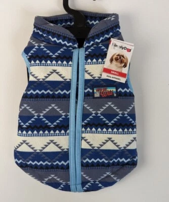 Chaqueta polar para perro azul patrón indio nativo o montana PEQUEÑA "Let's Get Wild" Foto 1 de 4