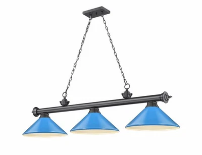 Z-Lite - Cordón - Billar de 3 luces en estilo tradicional y clásico - 14,5 Foto 1 de 4