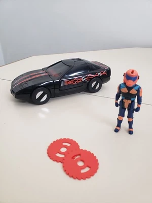 Винтаж 1986 Kenner M.A.S.K. МАСКА Raven Corvette с Calhoun Burns + Маска + 2 Диска - Изображение 1 из 4