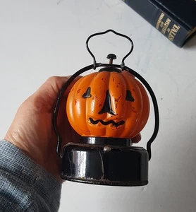 Vintage 1950 or 60s HALLOWEEN Jack-O-Lantern Pumpkin Light Hong Kong made - Picture 1 of 17