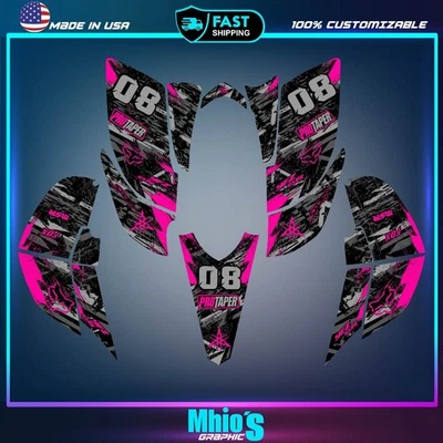 Yamaha YFZ 450 Kit Gráficos 2003 2004 2005 2006 2007 2008 Pegatinas Calcomanías Kit Foto 1 de 4