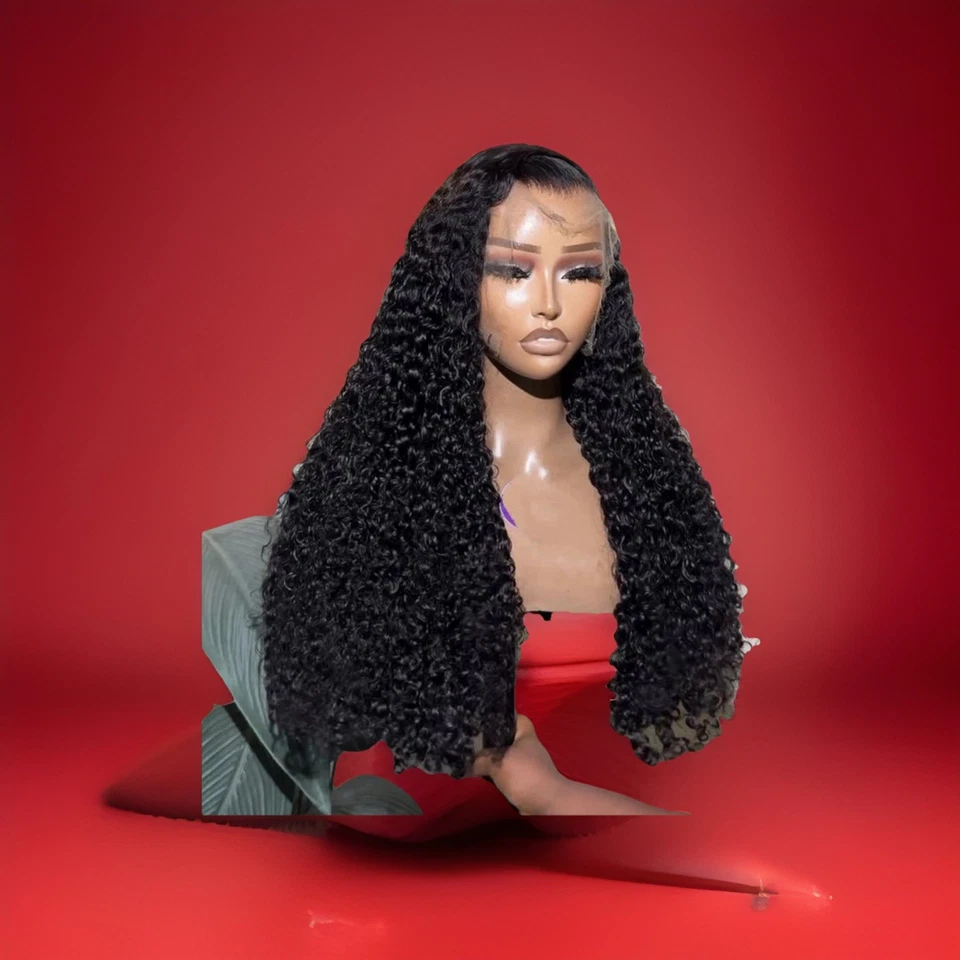 13x6 HD Lace Frontal Burmese Curly Wig 34inch, 250% Density, 100% Human Hair - Image 1 of 1