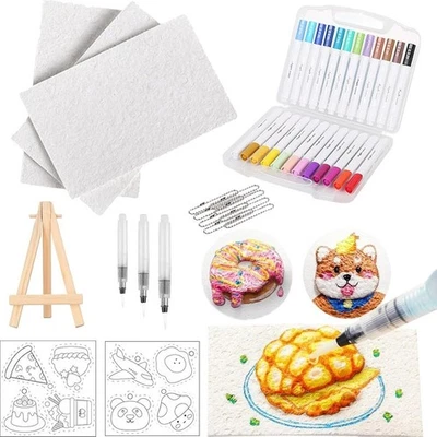 Tinta mágica inchada, esponja mágica de lona para desenho 3D, textura de desenho de pipoca inchada - Imagem 1 de 4