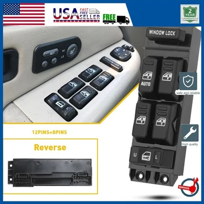 Interruptor de ventana eléctrica maestro delantero para camioneta lado del conductor izquierdo para Chevy Avalanche EE. UU. Foto 1 de 4