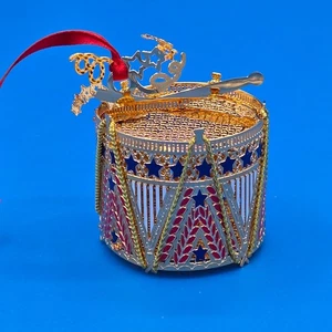 Patriotic Drum Danbury Mint American Spirit Collection 23k Gold Plated Ornament - Picture 1 of 3