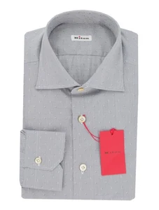 Kiton Blue Fancy Cotton Shirt - Slim - (KT1223232) - Picture 1 of 4
