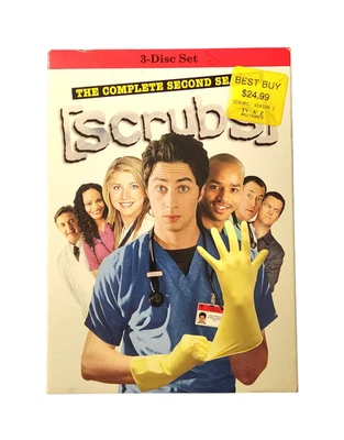 Scrubs The Complete Second Season DVD 3-Disc Set Bonus Features New Sealed Foto 1 de 4