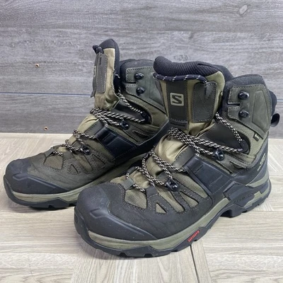 Bota de Senderismo Salomon Quest 4 GORE-TEX Para Hombre Verde Oliva Safari 412925 Talla 10.5 Foto 1 de 4