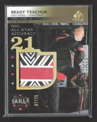 2022-23 Upper Deck SP Game Used All-Stars Brady Tkachuk Logo Relic /25 #ASA-5 - Image 1 of 2