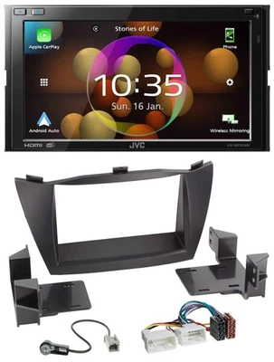 JVC DAB MP3 2DIN Bluetooth USB Autoradio für Hyundai ix35 (2010-2013) - Bild 1 von 4