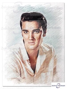 Elvis Presley--94c- -Druck auf Postkarte ohne Autogramm - Bild 1 von 5