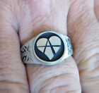 Relationship Anarchy Ring Anarchist Heart Love Anarchy sizes 7 to 14