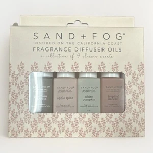 Sand + Fog  4 FRAGRANCE DIFFUSER OILS Mulled Wine Vanilla Pumpkin Cinnamon - Picture 1 of 2