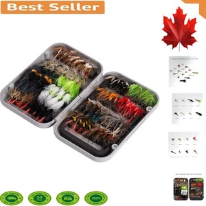 Versatile Fly Fishing Kit - 64 Flies with Magnetic Fastener for Easy Access - Bild 1 von 9