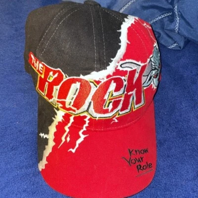 Vintage 1999 WWF The Rock Dwayne Johnson Snapback Hat Cap Rare - Image 1 of 4