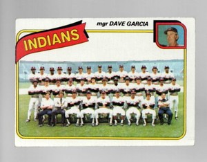 1980 Topps #451 Cleveland Indians - Dave Garcia Excellent (marked)