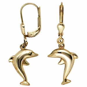 Orecchini Boutons Saltanti Delfini 333 Oro Oro Giallo Orecchini In Oro - Imagen 1 de 1