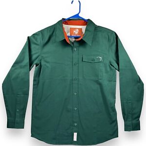 Buffalo Trace Distillery Green Button Down Long Sleeve Men's Size Small Shirt