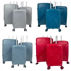 20/24/28 Inch Hard Shell PP 8 Wheels Suitcase Set Hand Cabin Luggage Travel Case - Picture 1 of 16