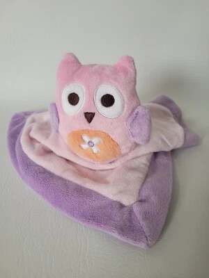 Banana Fish Owl Lovey Rosa Púrpura Peluche Bebé Manta de Seguridad Juguete Borde Satinado  Foto 1 de 4