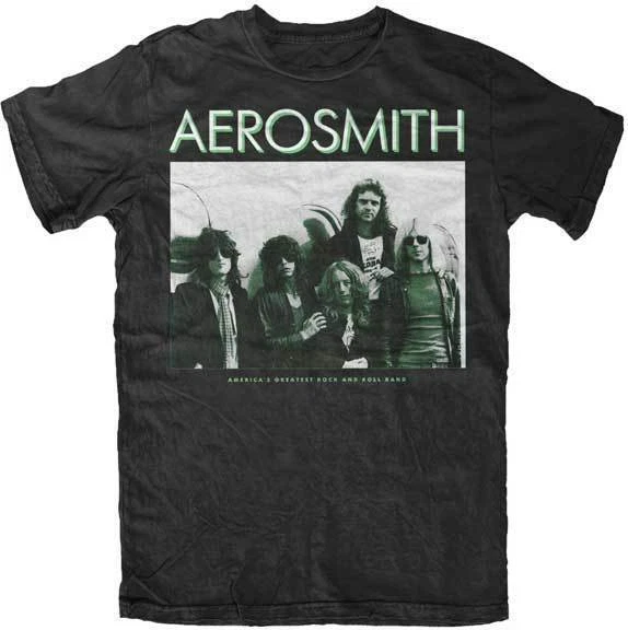 Officially licensed Aerosmith America's Greatest Mens Black T Shirt Classic Tee - Image 1 of 1