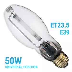 Satco S1929 LU50 50W HID High Pressure Sodium ET23.5 Mogul Screw E39 2100K - Picture 1 of 5