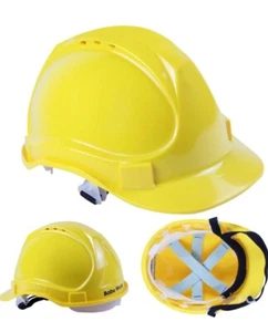 Babu Works Hard Hat for Kids - Yellow Construction Helmet for Toddlers - Picture 1 of 2