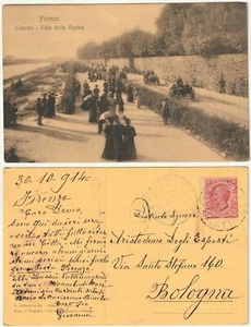 FIRENZE - CASCINE - VIALE DELLA REGINA - VIAGG. 1914 -49279- - Picture 1 of 1