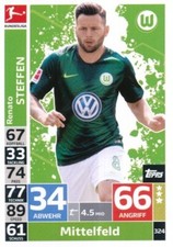 324 VfL WOLFSBURG - STEFFEN RENATO - SWITZERLAND CARD TOPPS BUNDESLIGA 2019