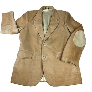 Vintage Pioneer Wear Western Jacket Corduroy Sport Blazer Mens 44L Elbow Patch - Picture 1 of 12