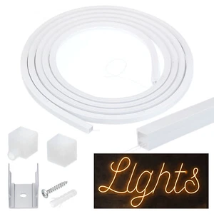 Silicone Tube Sleeve 16.5ft 10mm Flexible LED IP67 Waterproof Cover Channel - Picture 1 of 8