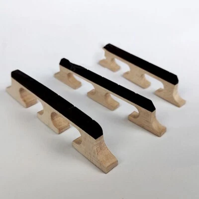 Ahornholz Ebenholz Banjo Brücke für 4/5/6 Saiten Banjos robust und leicht - Bild 1 von 4