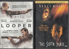 Dvd: Bruce Willis Lot x 2 - The Sixth Sense + Looper