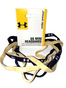 Under Armour Mini Headbands Blue Yellow UA Logo Soft No Slip Fabric New Headband - Picture 1 of 4