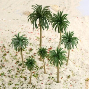 15Pcs HO N Multi Sizes Coconut Palm Model Trees Train Railroad Diorama Scenery - Picture 1 of 10