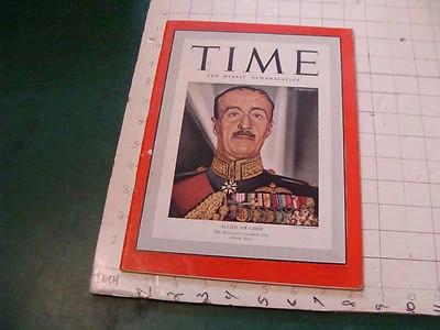 original vintage TIME MAGAZINE: ALLIED AIR CHIEF oct 23, 1939 --#2 - Image 1 of 4