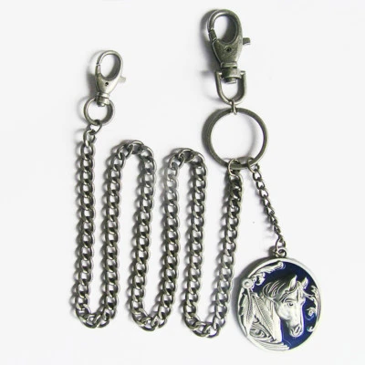 Jeans Western Horse Llavero Azul Caballo Medallón  Foto 1 de 2